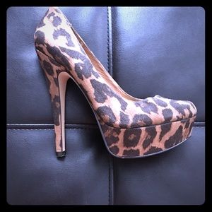Aldo Leopard Print Platform Heels